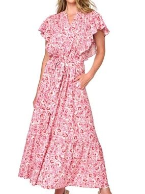 Gibsonlook Grace Floral Maxi Dress in Rose Bouquet Floral - Size S